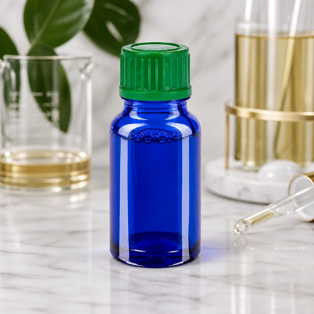Bottiglia da 10ml 11mm SV verde STD BlueLine UT18/10 Flacone di precisione in vetro da 10 ml BlueLine UT18/10 con tappo verde a chiusura ermetica antigoccia