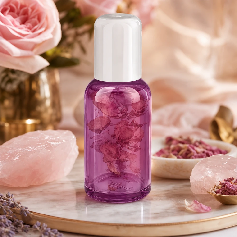 30ml Roll-On Flasche weiss Standard PurpleLine UT18/30 Violette 30ml Roll-On Flasche mit weißem Verschluss perfekt für Parfum-Mischungen und Öle