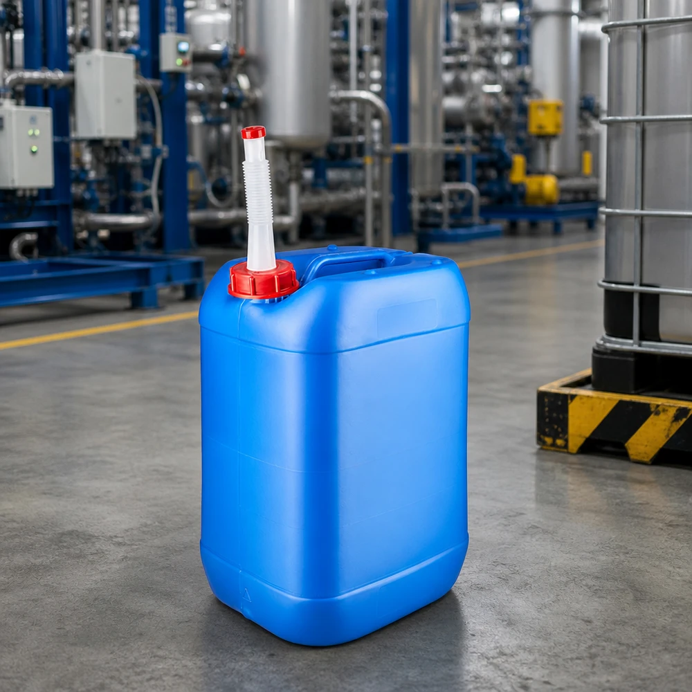 Kanister 25 Liter blau mit Auslaufrohr Flex Robuster Lagerkanister 25 Liter in Blau mit beweglichem Auslaufrohr und integriertem Griff