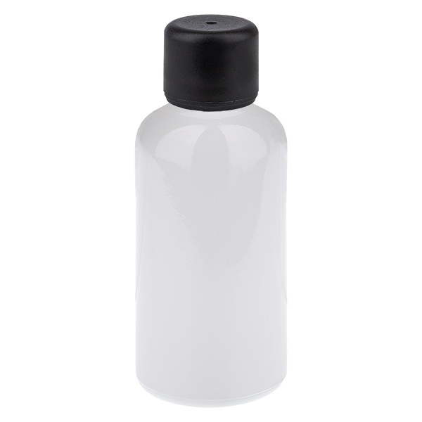 Flacone da 50 ml Tappo a vite da 6 mm nero Standard WhiteLine UT18/50 Flacone da 50 ml Tappo a vite da 6 mm nero Standard WhiteLine UT18/50