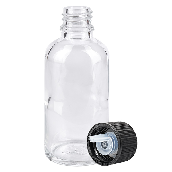 50ml Tropfflasche 1mm schwarz Standardverschluss ClearLine UT18/50