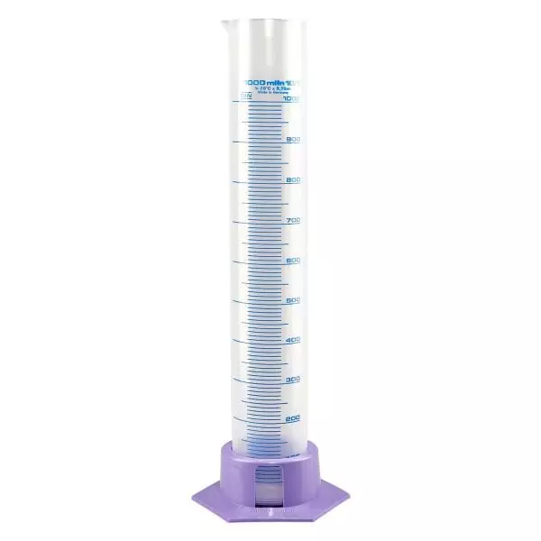 Éprouvette graduée en PP 1000 ml, avec socle
